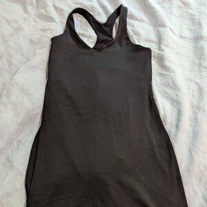 Girlfriend Collective Black Lola V-Neck Dress